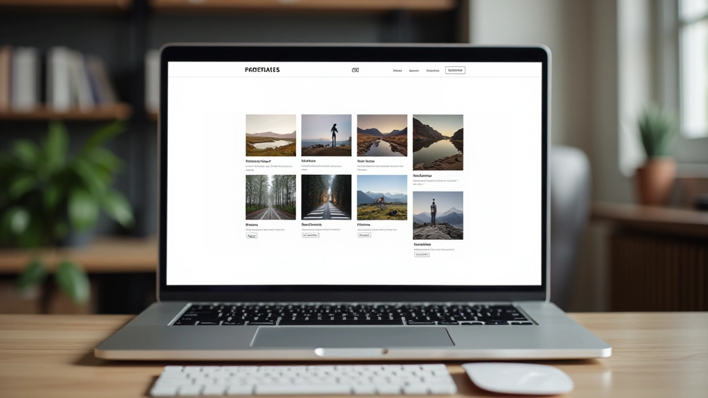 Portfolio-Website mit mehreren Projekt-Karten in horizontaler Anordnung nebeneinander