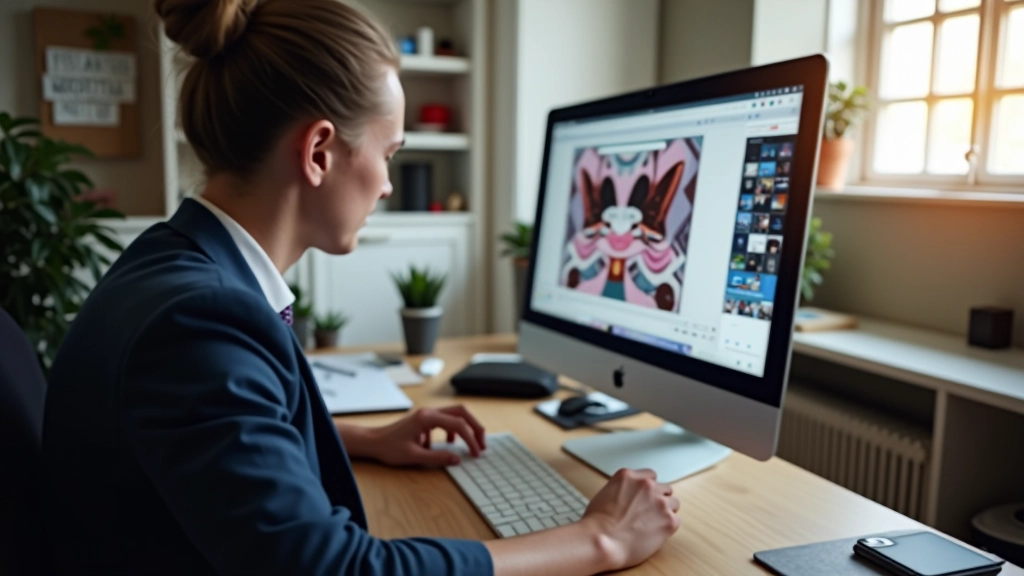 Designer arbeitet an horizontalem Scrolling-Layout